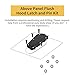 awliye Flush Hood Latch and Pin Kit, Above Panel Flush Locking Pins for Car, Universal Racing Car Hood Pin Engine Bonnet Latch Lock Kit, Black