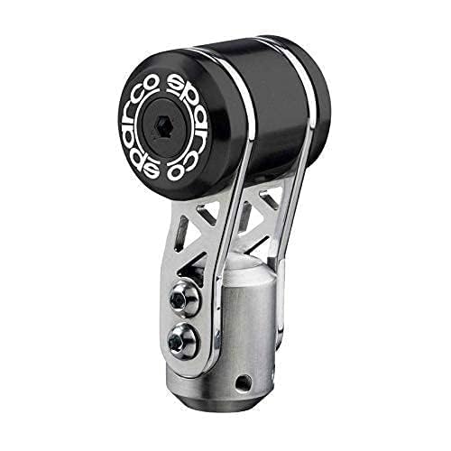 Sparco Universal Car Gear Shift Knob with 3 Adapter I Modified and Auto Transmission Shift Lever Gear Knob Black/Silver GN268