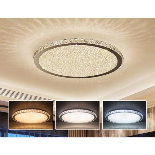 Plafonnier en cristal encastrable fini la lumière agressive chambre salon