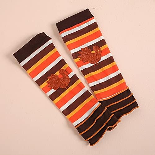 Baby Girl Thanksgiving Outfit Bodysuit+Tutu Skirt+Leg Warmer+Bunny Headband Set - Image 6