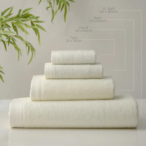 Image of Spread Spain Bamboo Towels for Bath, Towels for Bath Large Size, Bamboo Bath Towel High Absorbent & Soft, 360 GSM, 4pc Set Bath Towel for Men /Women