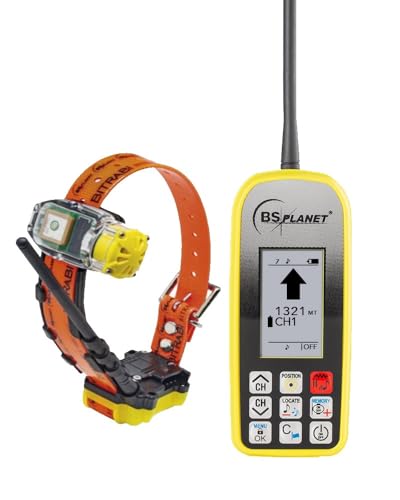 Kit MITO 5300 collare satellitare e GSM con BEEPER per cani da caccia + localizzatore satellitare GPS per cani da caccia BS103 LEGEND BT (Arancione)