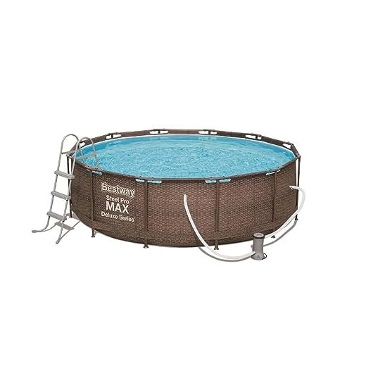 Bestway 56709-3 Set Piscina Fuori Terra Steel Pro MAX Rotonda da 366x100 cm