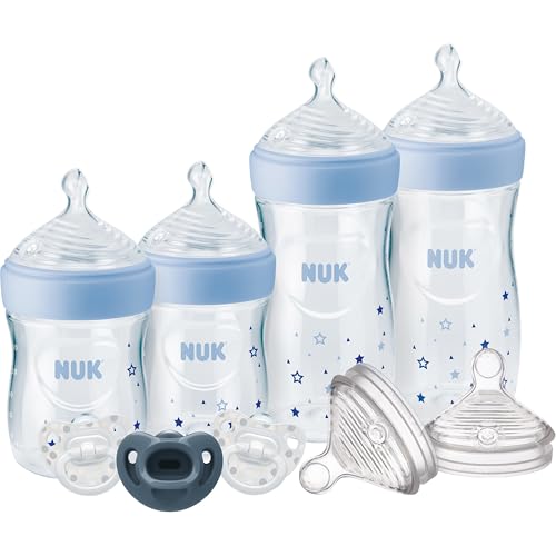 NUK Simply Natural Baby Bottles with SafeTemp Gift Set - Includes 4 Bottles