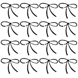Toyvian 20 Etiquetas Decorativas Para Copas De Vino Con Lazo Identificadores De Bebidas Lazos Para Copas De Vino Marcadores Reutilizables En Color Negro