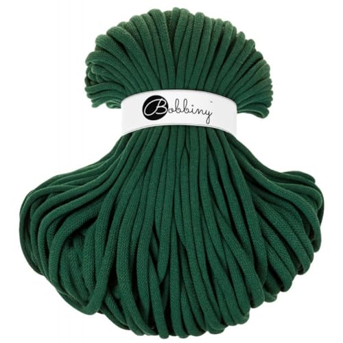 Bobbiny Corde Macramé Tressée Jumbo 9mm (Pine Green) 100m