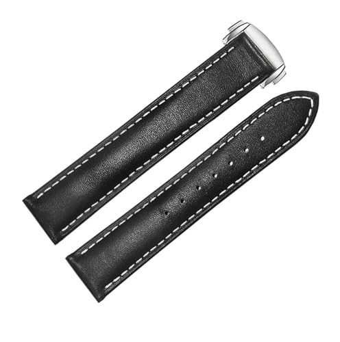 Bracelet de montre de couture marron 18mm 22mm interchangeable boucle