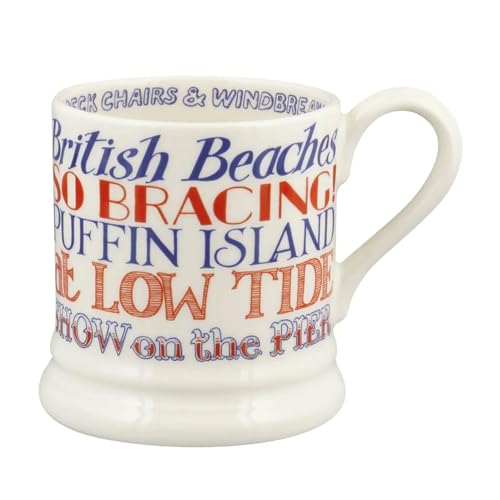 Emma Bridgewater Red & Blue Toast Seaside 1/2 Pint Mug