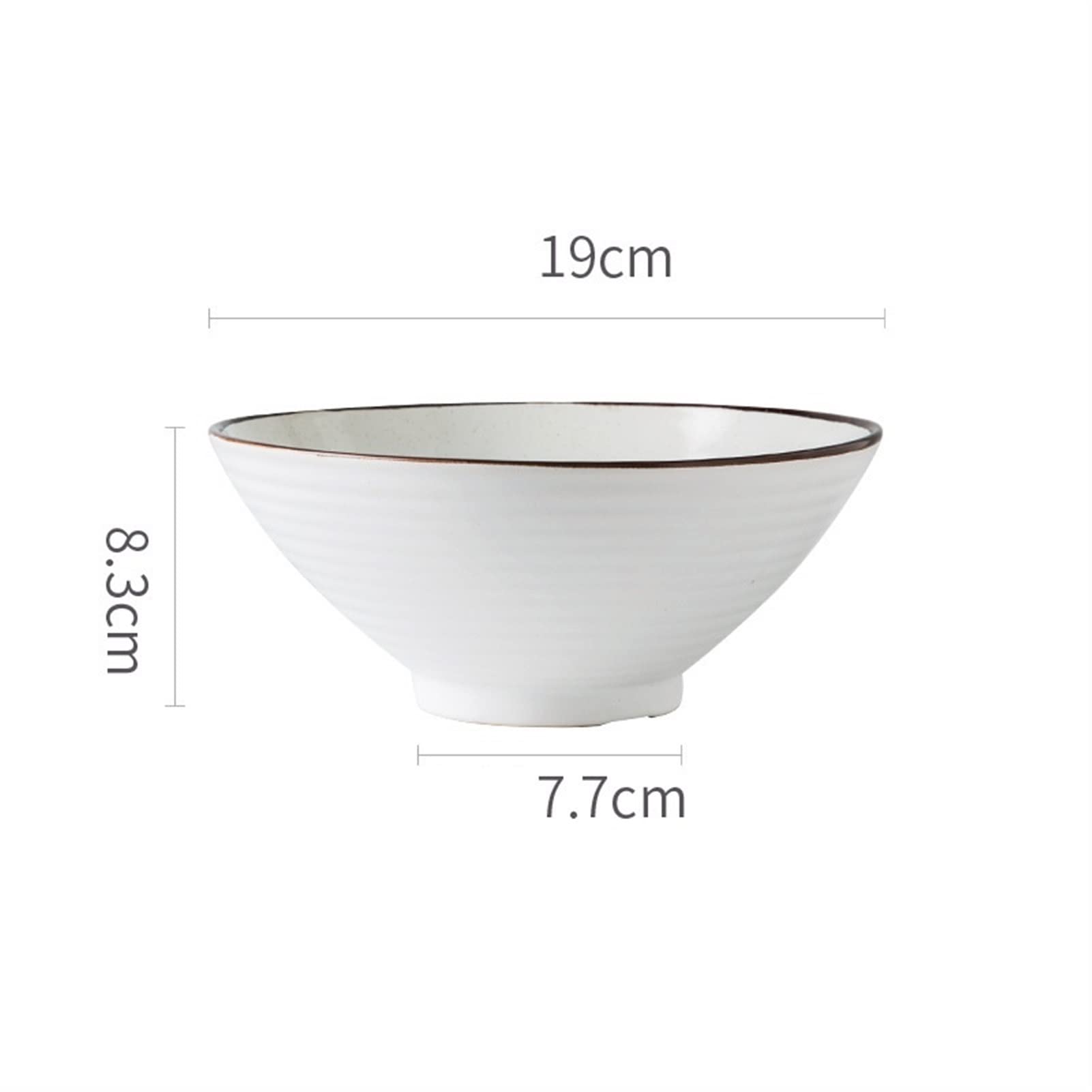 Miska na płatki zbożowe Miska na makaron Ceramiczna miska na ramen Duża miska Czarna miska na makaron wołowy Komercyjna prosta nitka (2) (1 Jeden rozmiar)