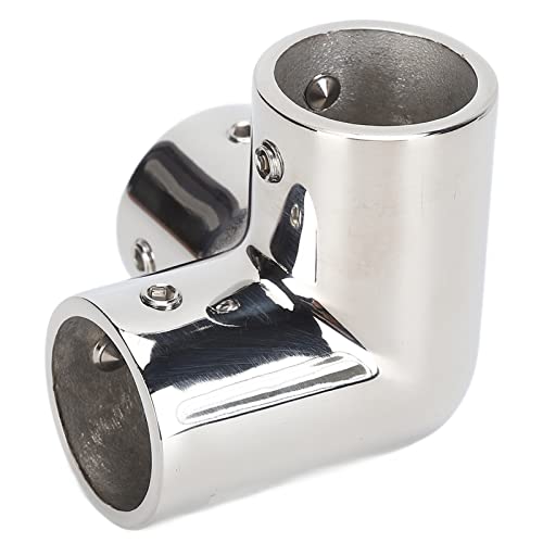 Keenso Joint en T D'angle à 3 Voies, Raccord coudé Miroir en Acier Inoxydable pour Yachts Marins 316, épaisseur de Paroi de 3mm (Φ22mm)