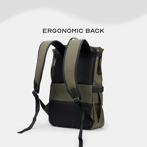 Image of Assembly Kairo 23L Laptop Backpack for Men Women 15.6 Inch Premium PU Leather Office Travel Bag with Tablet Compartment