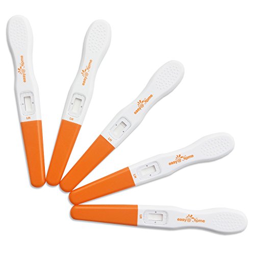 Easy@Home 5 Ovulation Predictor Kit Test Sticks, Midstream Fertility Tests, Powered by Premom Ovulation Predictor App and Period Tracking Free iOS and Android App, 5 LH Tests