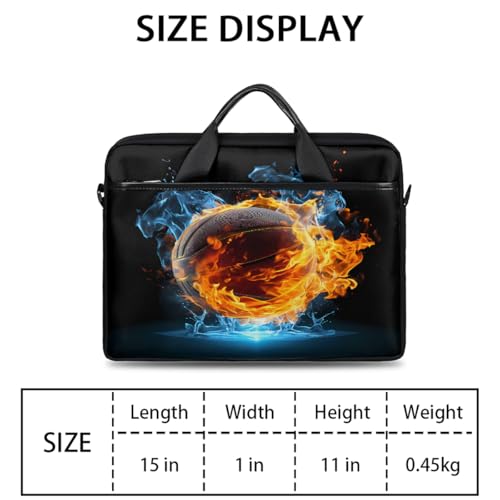 Maletín para portátil con diseño Blue Red Flame 15" miniatura 2
