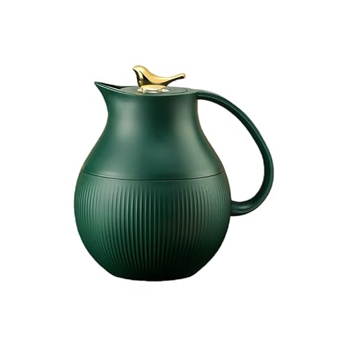LPYROSE 真空断熱 大容量 保温ポット 魔法瓶 950ml/1.6L おしゃれ 卓上 家庭用 オフィス 高い保温効力 保温保冷 可能 軽量 ステンレス製 ピッチャー 断熱ポット 卓上魔法びん 卓上ポット グリーン ホワイト レッド (グリーン,0.9