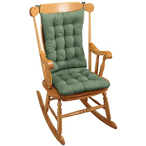 Generic 2PC. PADDED ROCKING CHAIR CUSHION SET - HUNTER GREEN