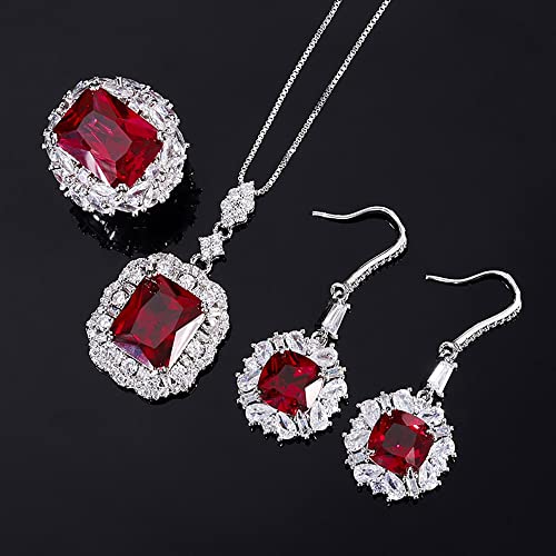 Boucles d'oreilles rubis et collier de mariage : le cadeau de fiançailles idéal pour elle