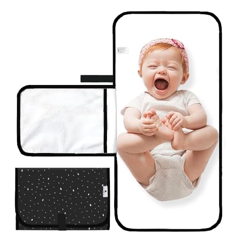 Image of Portable Baby Changing Pad - Waterproof Diaper Changing Pad with Extra Diaper Pocket - Diaper Travel Changing Mat - Foldable & Lightweight Changing Mat for Newborn - Large Size 26.5"X15"