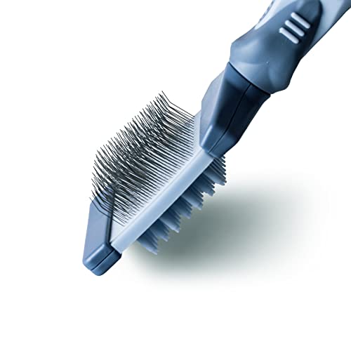 Vibrant Life FLEXIBLE MASSAGE & SLICKER BRUSH for CAT CARE Removes Dead Hair