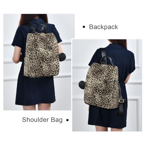 Image of ALAZA Leopard Print Cheetah Animal Backpack Purse for Women Anti Theft Fashion Back Pack Shoulder Bag