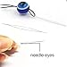 14 Pieces Big Eye Beading Needles, Stainless Steel Sewing Needles,Large Collapsible Embroidery Beading Needle with Needle Bottle (5 Sizes)