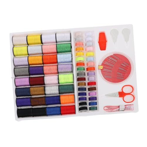 ERINGOGO Portable Sewing Tool Kit Heavy Duty Thread Needle Kit White Thread for Sewing for Beginners