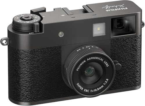 Image of FUJIFILM X Half Digital Camera with Fujifilm Instax Mini Link 3 Smartphone Printer and Sunshine Microfiber Cleaning Cloth... (Charcoal Silver, Rose Pink Printer + 20 Sheets)