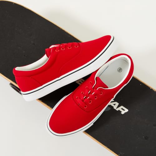 Image of yageyan Men's Low Top Canvas Walking Shoes Lace-up Fashion Sneakers Casual