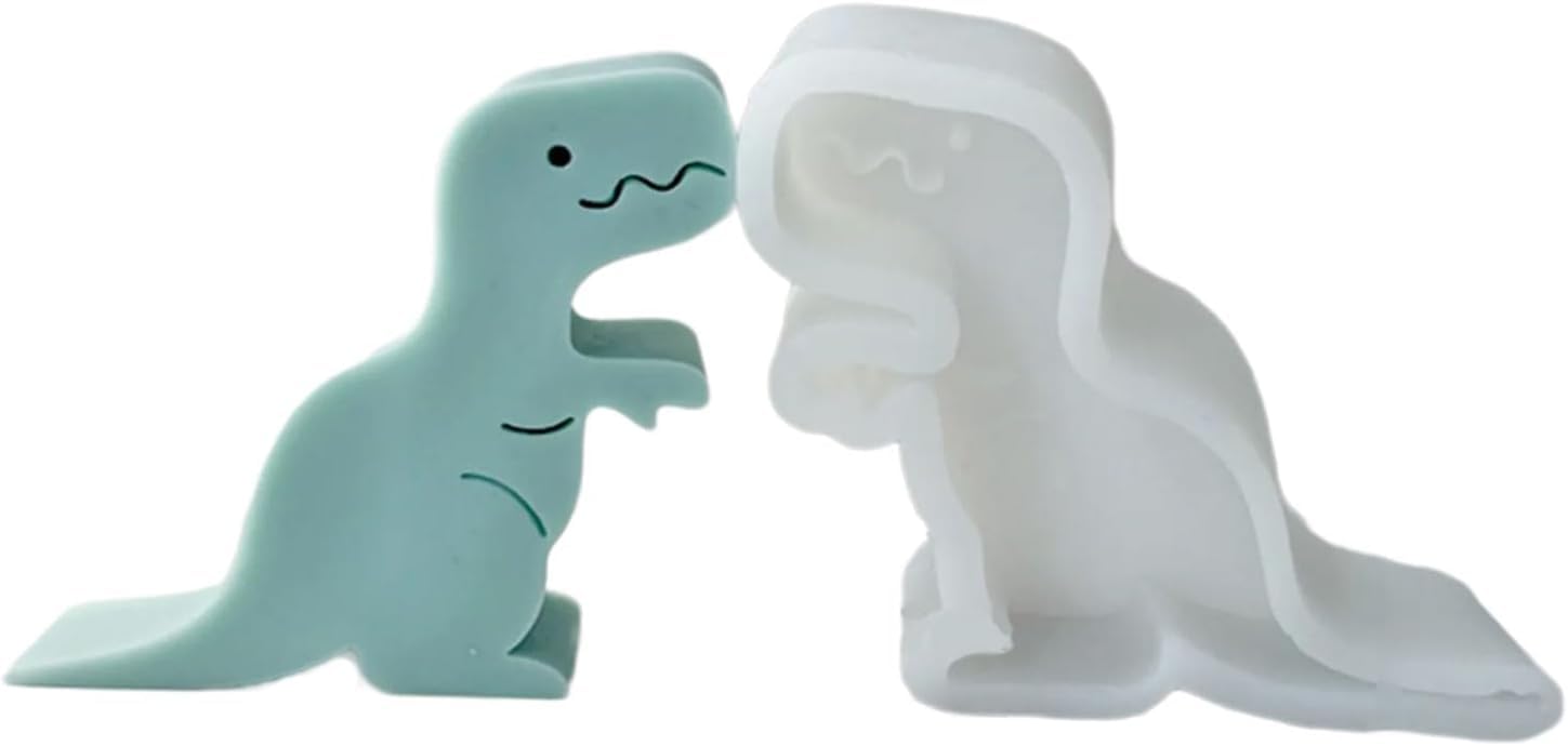 Dinosaur Shape Candle Mould Silicone Animal Soap Molds for DIY Scented Candle Making Aromatherapy Wax Melts Clay Cute Dino Handmade Soap Molds Bath Bombs Chocolate Cake Fondant Mold-image-14