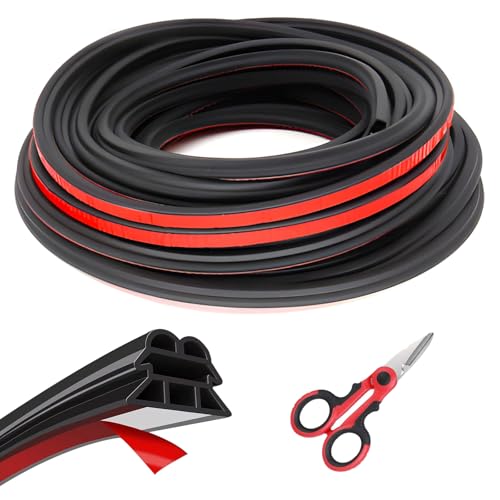 ZIGefofo 10M Tira Sellado de Puerta Goma Impermeable Juntas de Goma para Puertas de Coches Universal Autoadhesiva Junta de Ranura de Puerta de Coche Aislamiento Burletes para Auto, Camiones, SUV