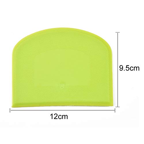 Lasenersm 2 Pieces Dough Scraper Bowl Scraper Food-Safe Plastic Dough Cutter Flexible Plastic Scraper Bench Scraper Multipurpose Food Scrappers For Bread Dough Cake Fondant Icing thumb #2