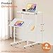 COMHOMA Small Standing Desk Adjustable Height & Tiltable Tabletop, Mobile Stand Up Desk for Laptop, Portable Computer Table for Home Office Work and Walking Pad Treadmill, Height 30.7