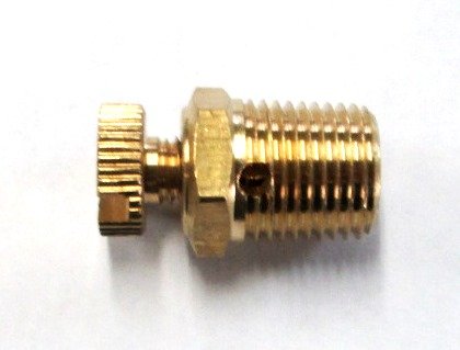 BR HY-A2688-1/8 Male Pipe Brass Bleeder Valve (Typically Used in telescoping cylinders)