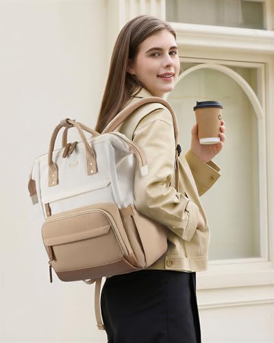 Image of LOVEVOOK Laptop Backpack for Women, 15.6 Inch Work Business Backpacks Purse With Large Capacity