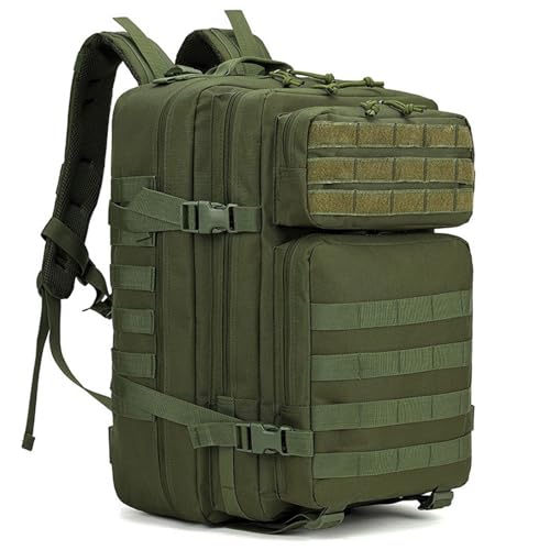 CINGHI LUSSO Mochila Militar 45L Mochila Tactica Mochila Hombre Mochila Viaje Mochilas Escolares Mochilas Deporte Hombre Mochilas Senderismo Supervivencia（Verde）