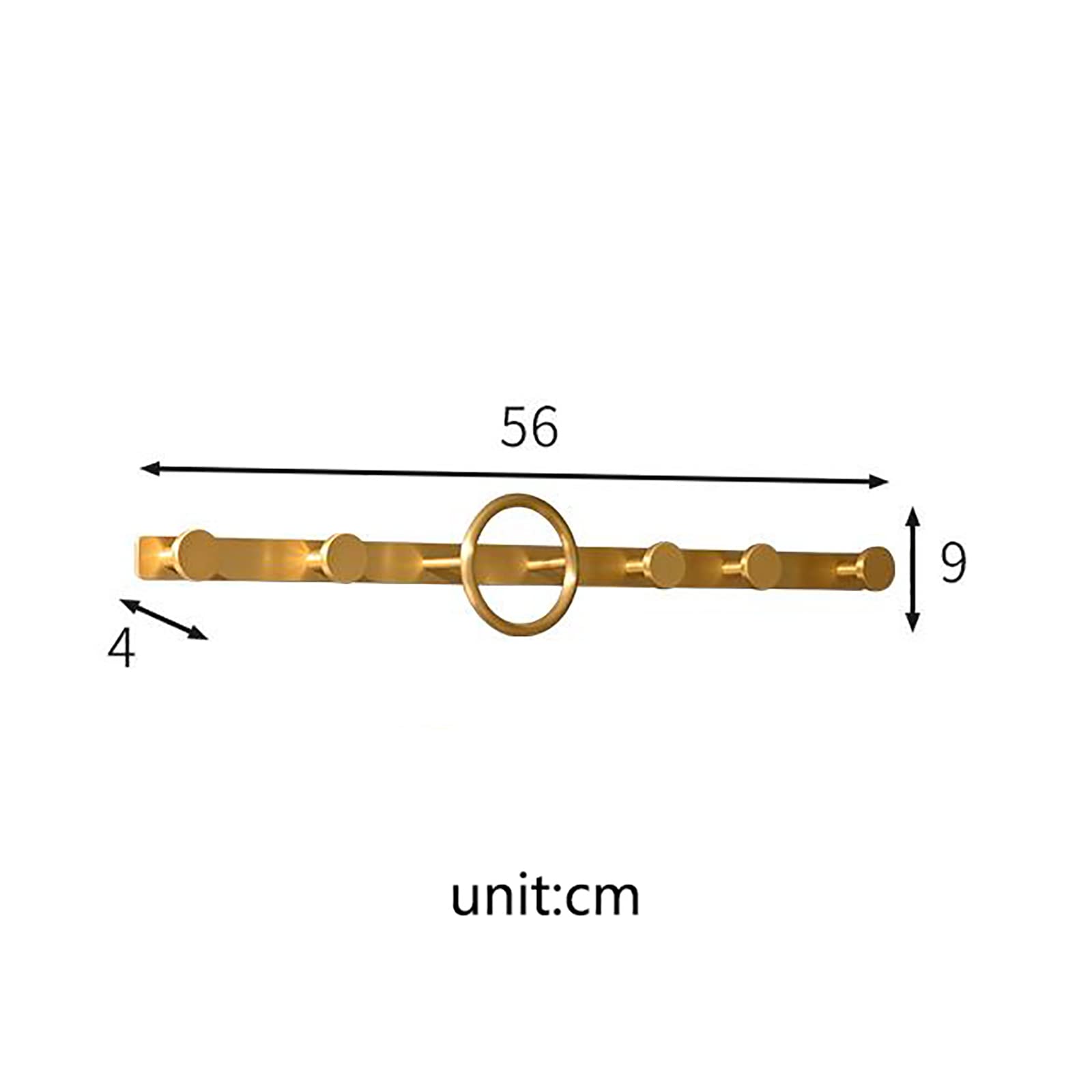 Handtuchhaken Gebürstetes Gold 56cm Kleiderhaken Wandhaken Hakenleiste Weltraum Aluminium Mantelhaken, Garderobenhaken für Küche, Büro, Bad, Doppelte Installation