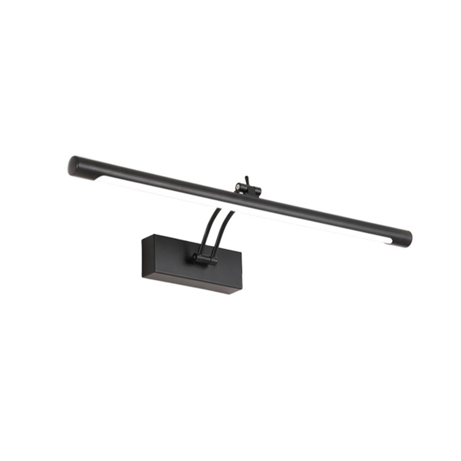 CUDTAPI Modern LED Bathroom Wall Lamp, Waterproof Stainless Steel L40/55/70CM, Indoor Mirror Sconce Vanity Wall Lights Fixture With Switch(Nero,12W 55CM)
