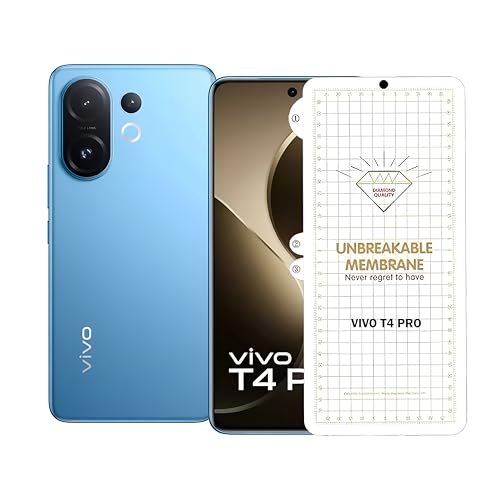 Image of BLATE Glossy Membrane Screen Guard Protector For VIVO T4 PRO | Easy Installation Kit