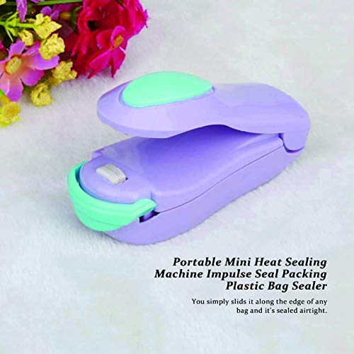 Portable Mini Sealer, Portable Household Sealing (Purple)