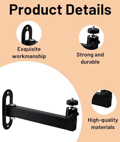 Image of Projector Stand Wall Mount, 1 Piece Adjustable Wall Mount Projector Stand for Home Theatre, Durable Mount with Easy Installation, Sturdy Stand Wall Mount for