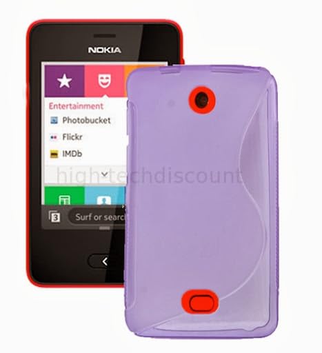 htdmobiles Housse Etui Coque Pochette Silicone Gel pour Nokia Asha 501 + Film ecran - Mauve