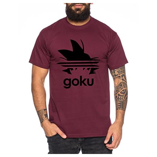 WhyKiki Adi Goku Camiseta de Hombre Dragon Master Son Ball Vegeta Turtle Roshi Db, Farbe2:Weinrot;Größe2:M