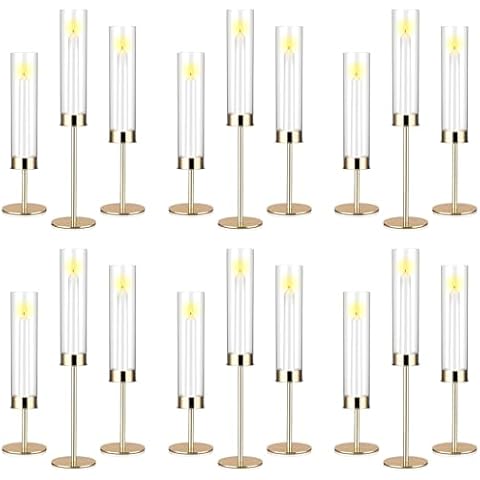 SiliFine 18 Pcs Hurricane Candle Holders Cover