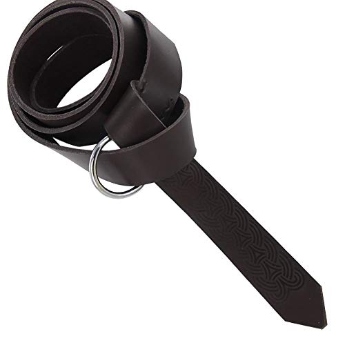 Viking Weave Leather Tunic Belt Brown2