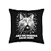 Teen Shirt for Brother Bruh Funny Meme Cat Black and White Cat Asks: are You Serious Right Now Throw Pillow, 16x16, Multicolor
