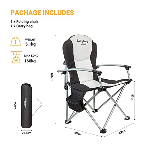 KingCamp-Klappstuhl-Campingstuhl-Angelstuhl-mit-Kuehltasche-bis-160-kg-belastbar