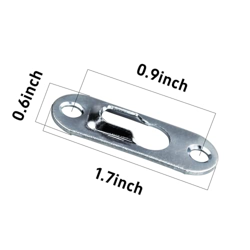 Image of Septe 30 Pieces Metal Keyhole Hangers with Screws, Picture Hanging Hardware,43 x 16 mm (Silver)