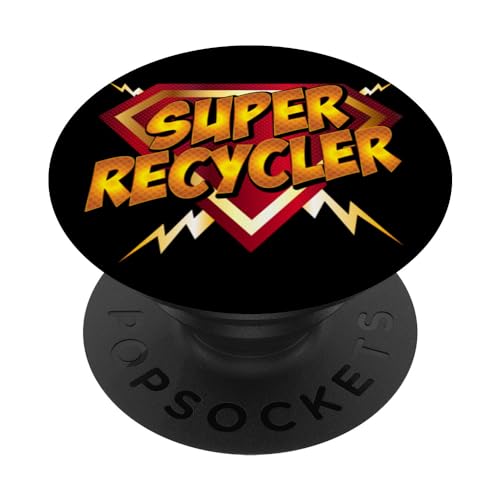 Super Recycler Funny Recycling Earth Day Gift PopSockets Adhesive PopGrip