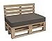 Cuscino Per Pallet Cuscino Da Giardino Impermeabile Interno Esterno Lavabile Rimovibile Cuscino Del Sedile Cuscino Dello Schienale (Cuscino Del Sedile 120x60x15, Grigio)