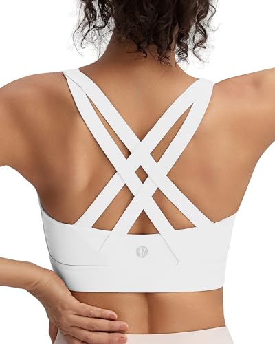 Image of RUNNING GIRL Sports Bra for Women High Support,Strappy Running Supportive High Impact Sports Bras with Sewn in Pads