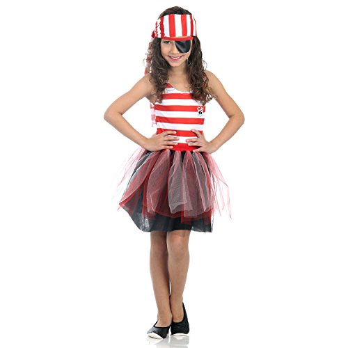 Sulamericana Fantasias Piratinha Dress Up Pop Infantil, M 6/8 Anos, Multicor